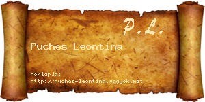 Puches Leontina névjegykártya
